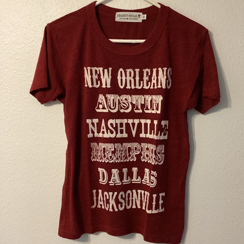 Project Social T Maroon T-shirt